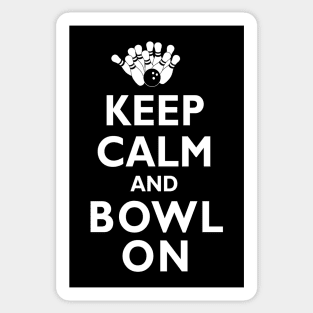 Keep Calm and Bowl On Bowling Bowler Sticker